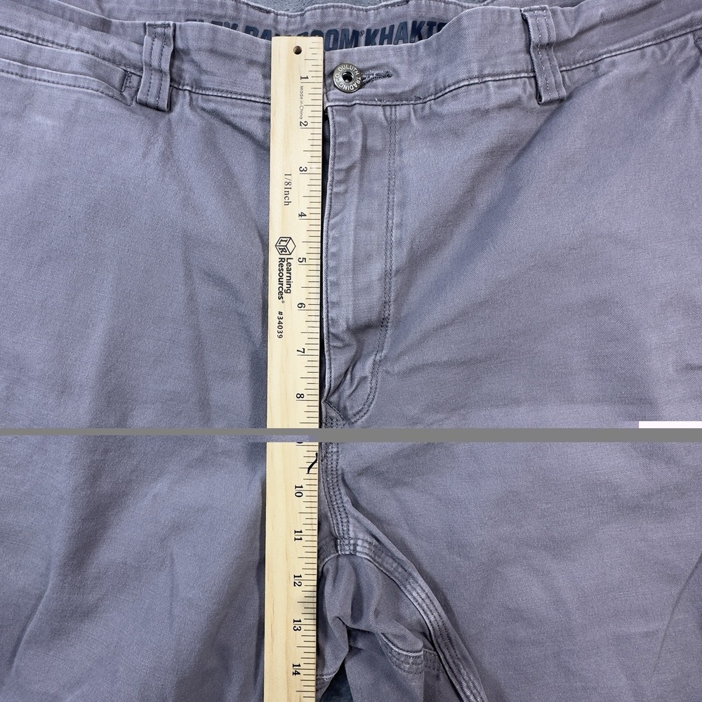 Duluth Trading Flex Ballroom Khaki Shorts Mens 40 Relaxed Fit Work Utility Gray - Picture 7 of 9